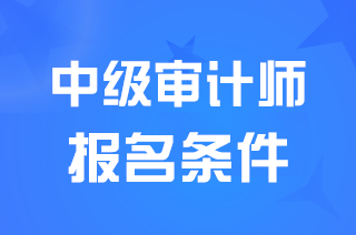 中级审计师资格考试报考条件是什么?