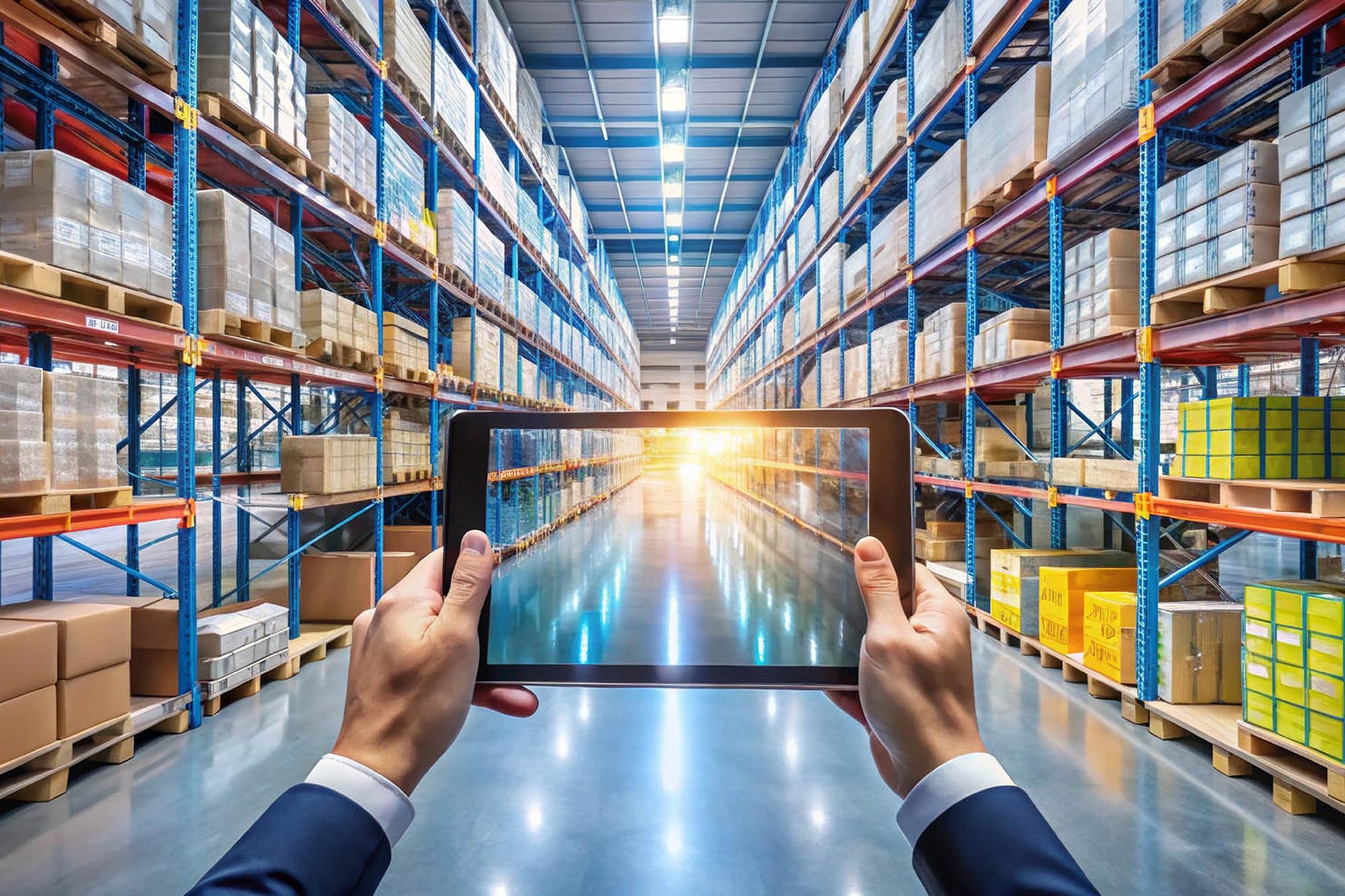 一种利用增强现实技术进行包裹拣选与投递识别的智能仓储管理系统。