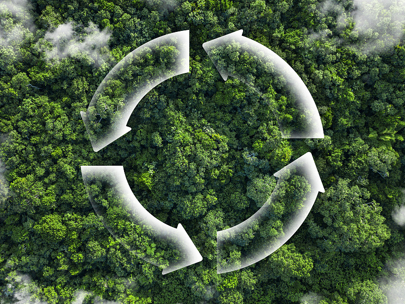 循环经济。为了更绿色的世界,废物回收和可持续管理。负责地处理塑胶废物及电子废物。循环经济与可持续经营。防止环境污染。图片下载