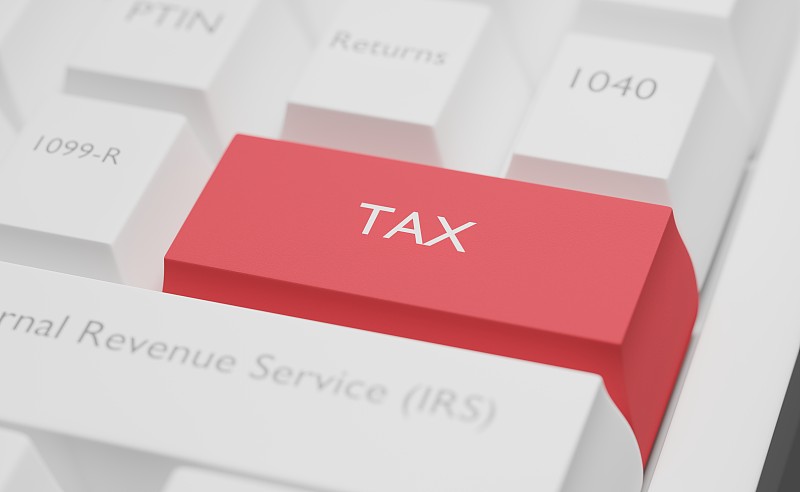 税和键盘键的概念图片下载