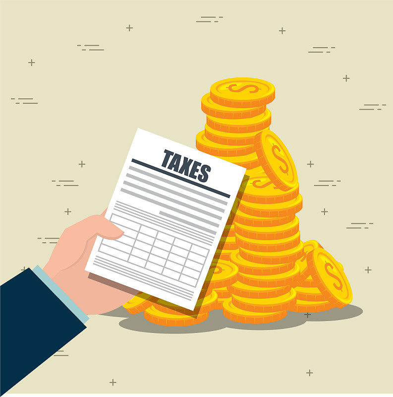 税收义务和经济图标图片下载