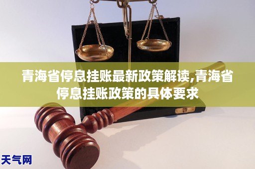 青海省停息挂账最新政策解读,青海省停息挂账政策的具体要求