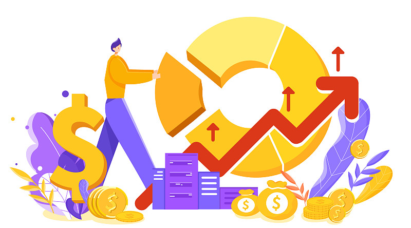 金融股市商务上涨元素图片下载