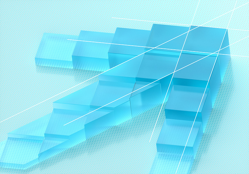 立方玻璃箭头图片下载