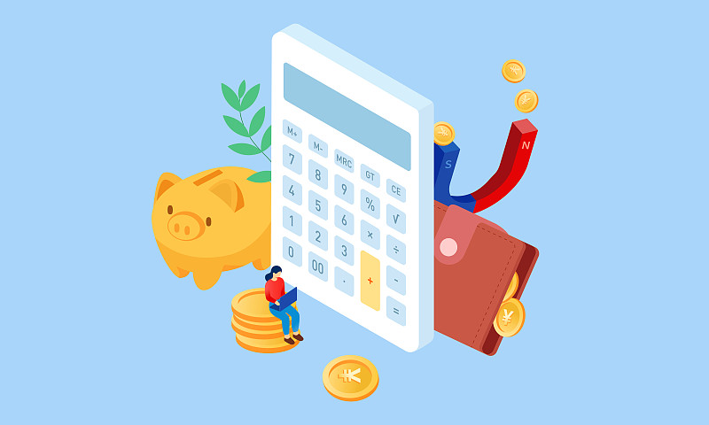 金融股市货币2.5D数据分析图图片下载