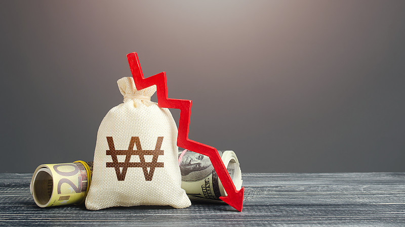 韩国赢了钱袋和红下箭图片下载