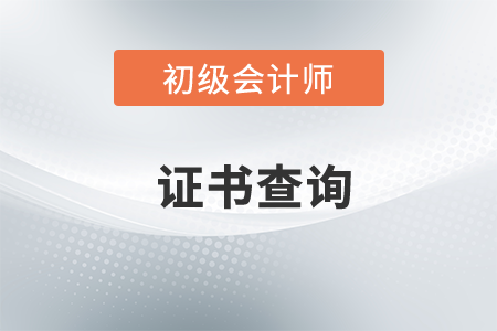 初级会计证电子版证书查询官网入口