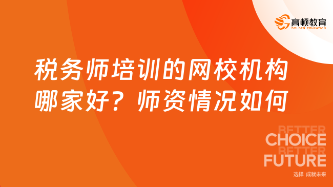 税务师培训的网校机构哪家好？师资情况如何